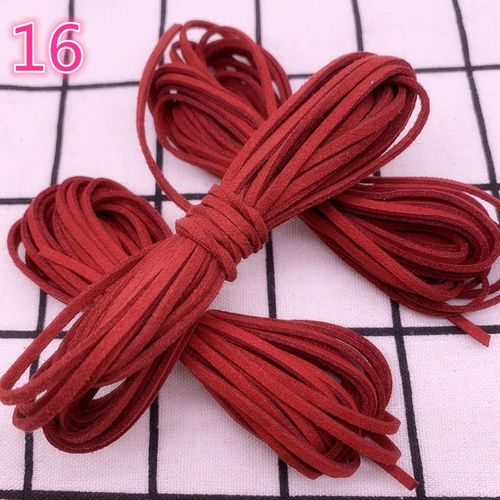 Cordon Plat En Faux Daim Tress,5yards/Lot,3mm,En Velours Coren,Fait  La Main,Pour Bricolage,Fournitures De Fabrication De Bijoux #G