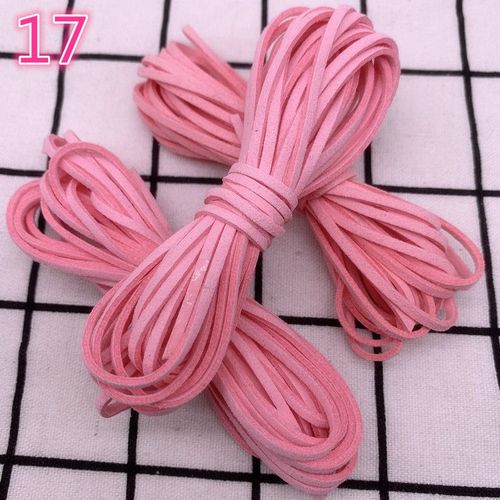 Cordon Plat En Faux Daim Tress,5yards/Lot,3mm,En Velours Coren,Fait  La Main,Pour Bricolage,Fournitures De Fabrication De Bijoux #H