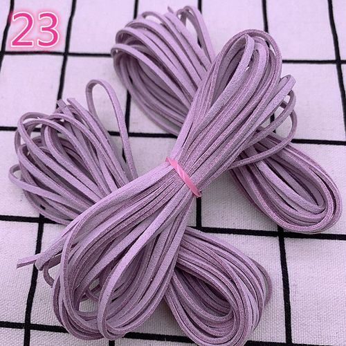 Cordon Plat En Faux Daim Tress,5yards/Lot,3mm,En Velours Coren,Fait  La Main,Pour Bricolage,Fournitures De Fabrication De Bijoux #N
