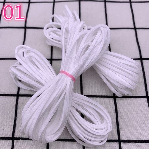 Cordon Plat En Faux Daim Tress,5yards/Lot,3mm,En Velours Coren,Fait  La Main,Pour Bricolage,Fournitures De Fabrication De Bijoux #Q