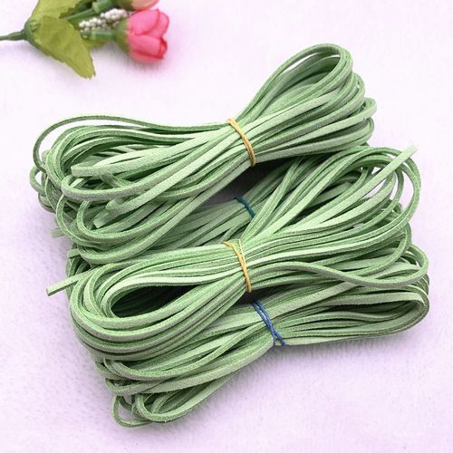 Cordon Plat En Faux Daim Tress,5yards/Lot,3mm,En Velours Coren,Pour Fabrication De Bijoux,Bracelet  Perles #B