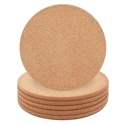 Cork Trivet,6pack High Density Thick Cork Coasters Set,8 Inch Heat Resistant Multifunctional Cork T