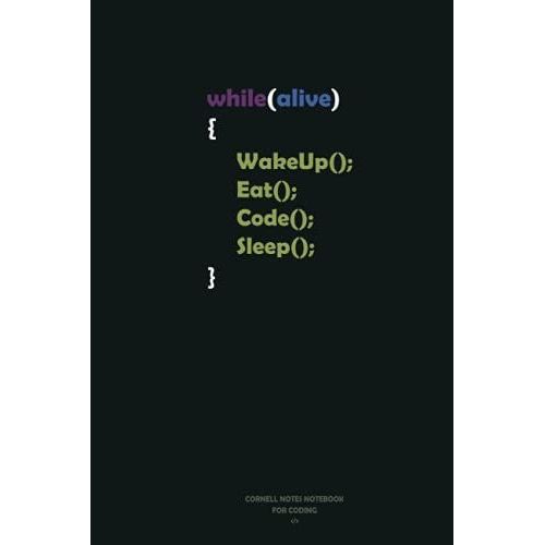 Cornell Notes Notebook For Coding: Notetaking Cornell System Notes Journal, Developer Notebook Gift For Programming Lovers, Coding Notebook Journal |6x9 Inches|100 Pages|   de Books, Coding  Format Broch 