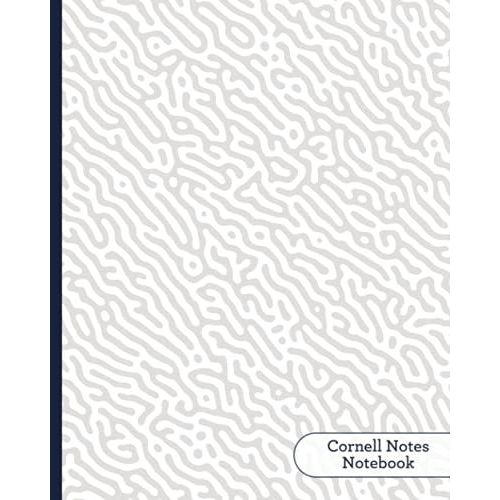 Cornell Notes Notebook With Abstract Organic Grey Line Design: Cornell Note Taking System Notebook For Students. Great For Meetings, Lectures, Conferences, Etc   de unknown  Format Broch 
