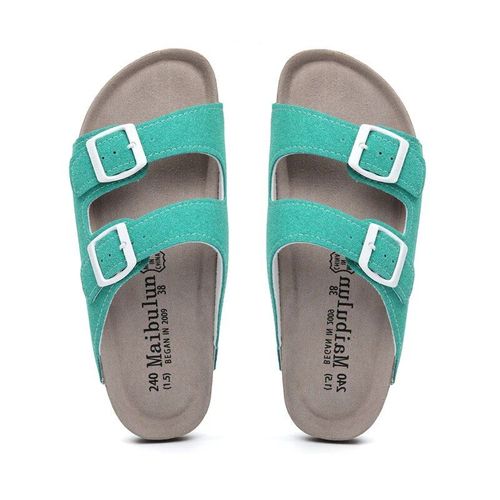 Cosmagic-Pantoufles D't En Lige Pour Femmes,Chaussures De Plage Dcontractes  Double Structure,En Cuir Nuso K  Enfiler,2024 - 39