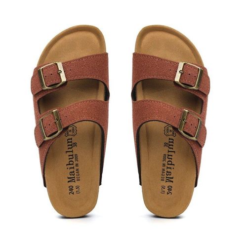 Cosmagic-Pantoufles D't En Lige Pour Femmes,Chaussures De Plage Dcontractes  Double Structure,En Cuir Nuso K  Enfiler,2024 - 43