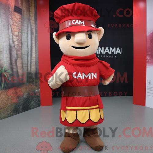 Costume De Mascotte Redbrokoly De Soldat Romain Habill Avec Un T-Shirt  Manches Longues Et Des Bonnets