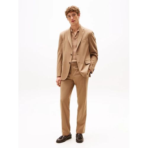 Costume En Serg Avec Laine Tech Fluid Twill Fabric/Beige - 52