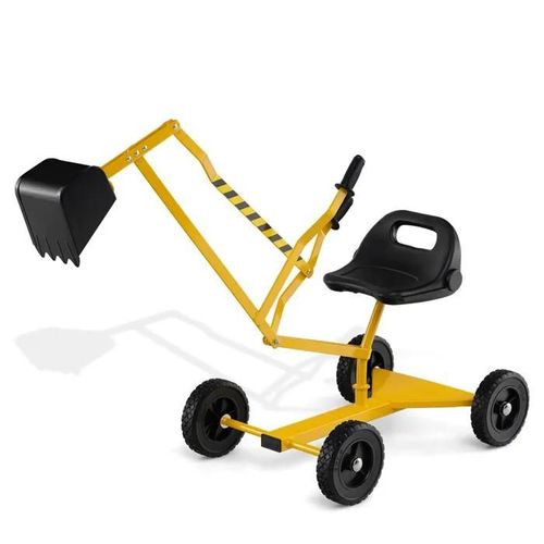Costway Tractopelle Enfant Pour Bac  Sable Avec 4 Roues, Pelle Flexible, Pour Sable Terre Neige, 121 X 40 X 64 Cm, 3 Ans+
