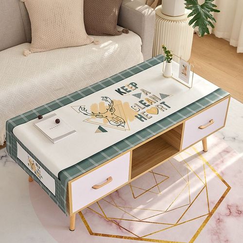 Coton Lin Rectangle Antipoussire Universel Nappe Impermable  L'eau Imprim Maison Housse De Protection Tables  Th Chiffons