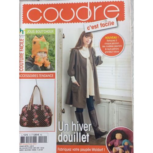 Coudre C'est Facile N9 Revue Couture Janvier 2012 Poupee Waldorf Couture Patron