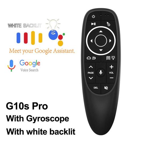 couleur G10s Pro Tlcommande G10S pro  rtroclairage sans fil Android, souris 2.4G  air rtro-claire pour commande vocale, micro gyroscope, avec infrarouge pour botier de tlvision,