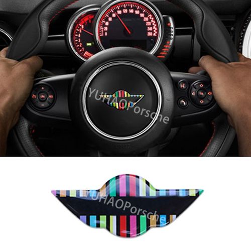 Couleur Mi-Ni - Autocollant Intrieur En Rsine poxy Pour Volant De Voiture, 1 Pice, Pour Bmw Mini One Cooper S Jcw R55 R56 R60 R61 F54 F55 F56 F57 F60