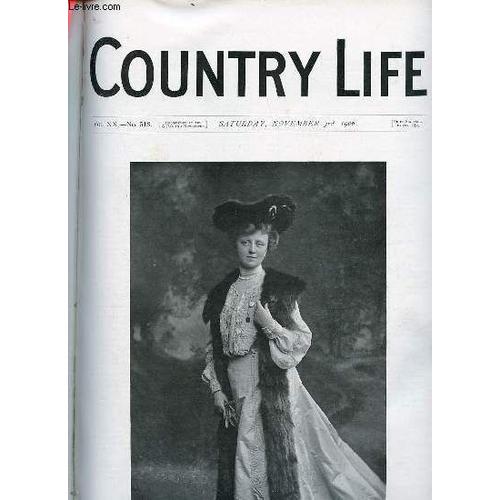 Country Life Vol.Xx N513 Saturday November 3rd 1906 - Our Portait Illustration Lady Collins - Poultry-Keeping In America - Country Notes - You Never Know Your Luck (Illustrated) - A Book Of The Week(...)   de Collectif 