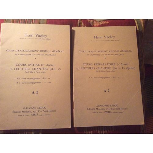 Cours D'enseignement Musical Gnral De L'initiation Au. Stade lmentaire   Cours Initial 1er   Anne 50 Lectures Chantes ( Sol 2 E) + Livre Cours Prparatoire 2e Anne 40 Lectures Chantes ( S/F  )