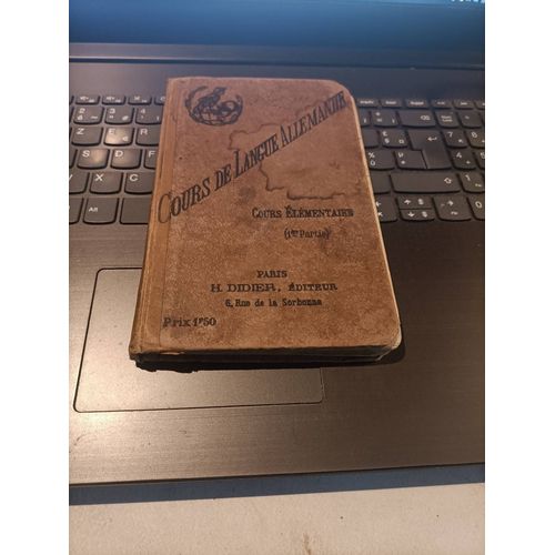 Cours De Langue Allemande Cours lmentaire 1re Partie H. Didier 1901   