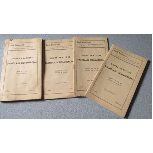 Cours Pratique D'anglais Commercial - 1er/2e/4e/6e Fascicules dits Par L''ecole Universelle - Rf.T15629 - Articles Anciens D'origine   