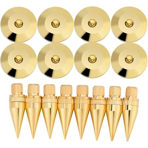Coussin  Pointes Pour Haut-Parleur, 8 Paires De 6 X 36Mm, Support D'Isolation De Pointes En Cuivre, Pieds De Base Pour Tapis De Haut-Parleur, Amplificateur, Lecteur De Cd/Dvd[GBP6277313]