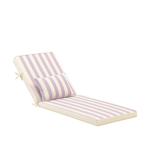 Coussin  Rayures Avec Petit Coussin Pour Chaise Longue Violet