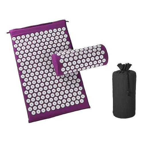 Coussin D'acupression Antidrapant Tapis De Massage Douleur Corporelle Spike Fitness Pilates Exercice Oreiller Tapis De Yoga Sac Cadeau Applicateur Kuznetsov Violet