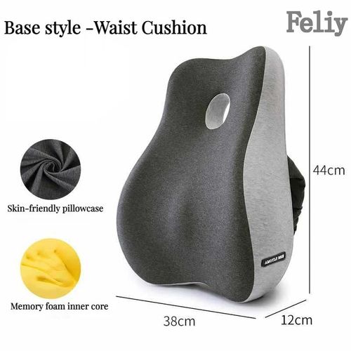 Coussin De nergie Du Dos En Mousse  Mmoire De Forme,4wd,Oreiller Lombaire,Chaise De Bureau,Sige De Voiture,Coussin De Soutien Des Fesses Et Du Coccyx - Type Basic Back #B