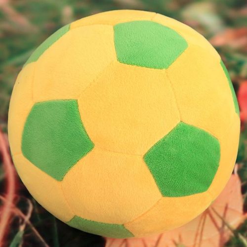 Coussin de football de la Coupe du monde, jouet en peluche color pour anniversaire d'enfant Jaune-30 cm 0,37 kg