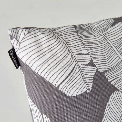 Lot De 2 Petits Coussins Polyester Gris 40 X 20 X 8 Cm
