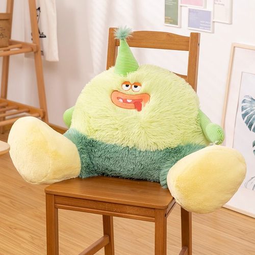 Coussin De Taille Mignon Et Grand Pour Les Pieds, Coussin De Chaise Chaud En Peluche, Coussin De Taille De Bureau, Coussin De Taille De Voiture Vert-Petit 65cm