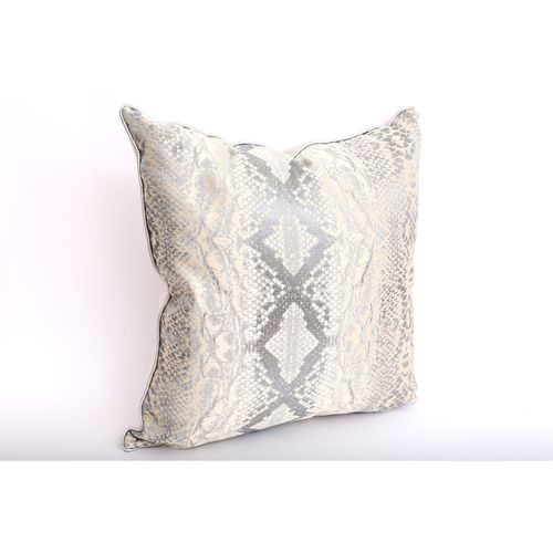 Coussin Design Effet Python Joha - L. 45 X L. 45 Cm - Blanc