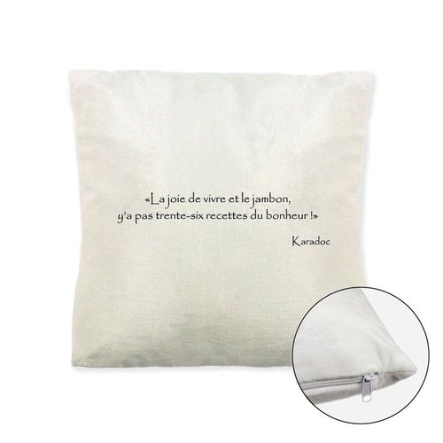 Coussin Doux Polaire Imprim 40x40 Cm Kaamelott Karadoc Recette Bonheur
