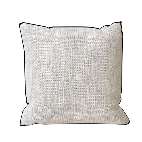 Coussin En Coton Recycl 40x40 Cm Pierre Noir, Par Soleil D'ocre