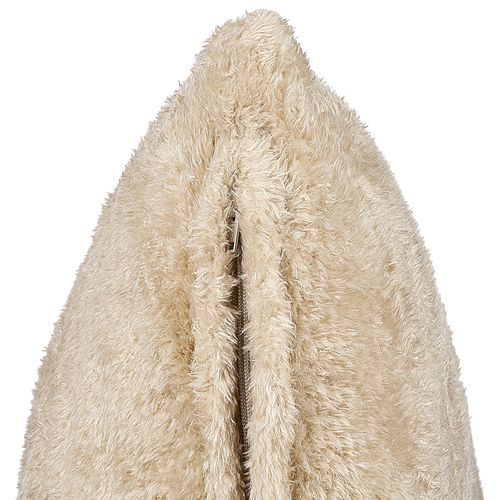 Coussin Pilea Fourrure Synthtique 45 X 45 Cm Unicolore Beige