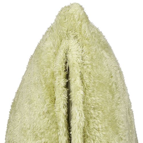 Coussin Pilea Fourrure Synthtique 45 X 45 Cm Unicolore Vert Clair