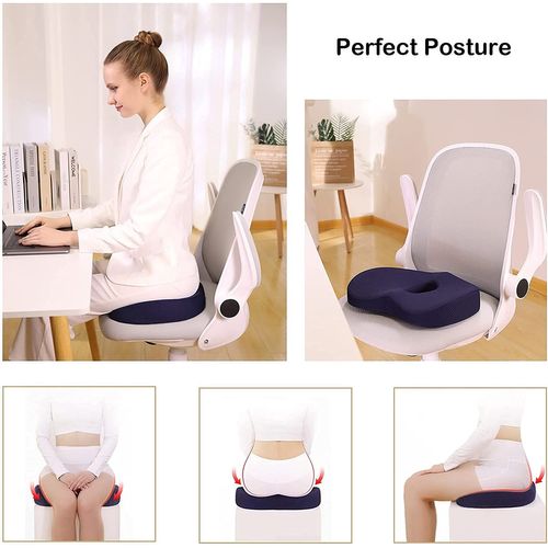 Bonmedico Coussin Orthopédique, Mousse à Mémoire De Forme. Soulage Les Douleurs Du Coccyx La Preion Les Escarres Pour Siege De Voiture Chaise Fauteuil Roulant Grand