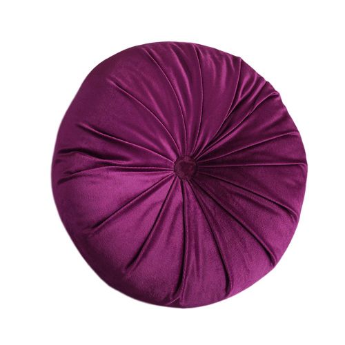 Coussin Rond En Velours Confortable Et Doux De 15 Pouces, Coussin De Sofa En Forme De Citrouille Pour Chaise