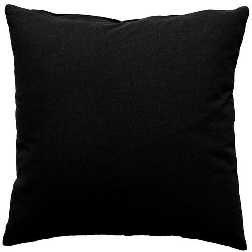 Coussin Uni Effet Bachette Dhoussable - 60 X 60 Cm - Noir
