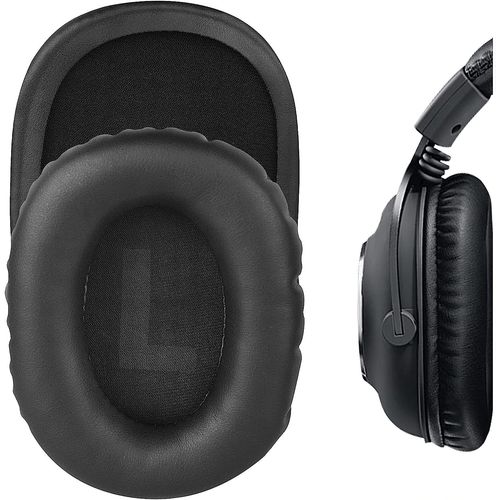 Coussinets d'oreille Compatible avec Casques Logitech G Pro,G Pro X avec Supression de Bruit Mousse  Mmoire et Couverts en Cuir Protine (Noir)