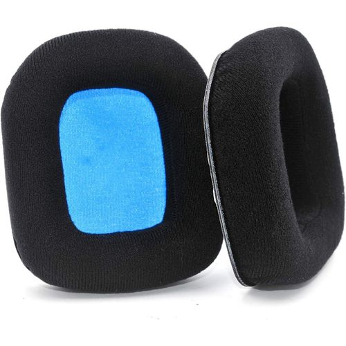 Coussinets de rechange compatibles avec Logitech Astro A20,Coussinets d'oreille pour Logitech Astro A20 Casque(Velours Bleu)