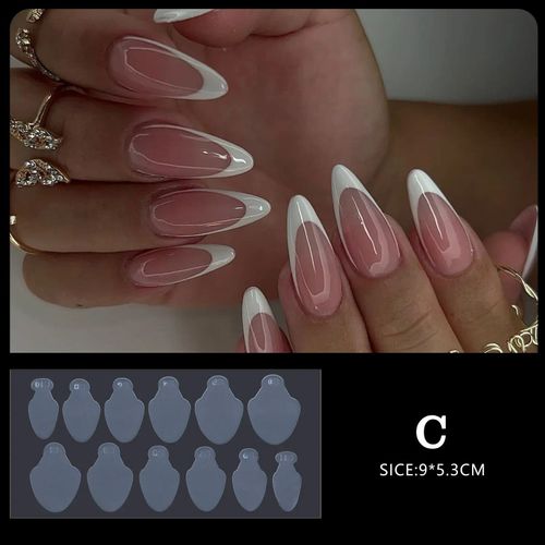 Coussretours En Silicone En Forme De Cristal Pour Les Touristes,Formes Franaises,Guides De Ligne Rapides,Systme De Duo De Moule  Ongles Pour Gel  Ongles Xr,Ensemble De Type - Type 12pcs #L