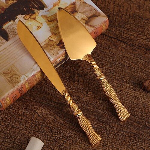 Couteau  Dcouper Pour Gteau, Pelle  Gteau Portable, Large Application Pratique, lgant, Fournitures Pour Mariage Et Anniversaire, 2 Pices