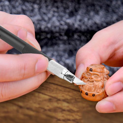 Couteau A Graver Pour Tampons En Caoutchouc, Stylo A Graver Pour Film Sur Bois, Outils Manuels Avec 12 Lames