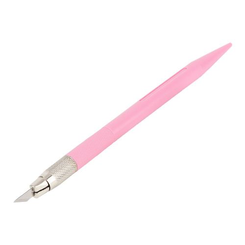 Couteau A Graver, Stylo A Graver, Coupe-Papier, Outils Manuels Avec 10 Lames (Rose)
