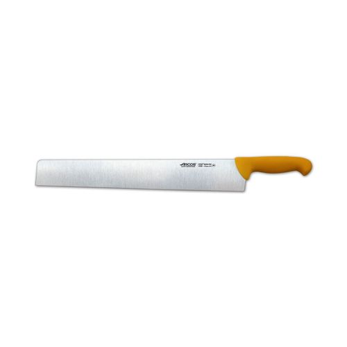 Couteau  Salami Arcos 2900 - Prof 298800 En Acier Inoxydable Nitrum Et Mango Polypropylne Jaune Ergonomique Avec Lame De 41 Cm, Vitrine.