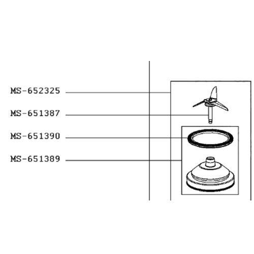 Couteau blender + joint (repre MS-651387) Robot mnager (MS-651387 MOULINEX)