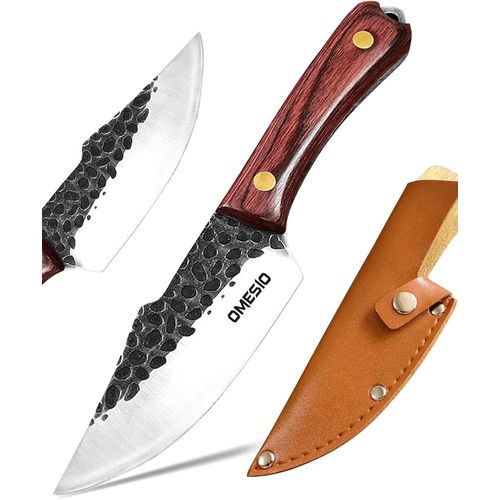 Couteau Bushcraft Outdoor Petit, Lame Pleine En Acier Tremp, Couteau Lame Fixe Compact, Couteau Lame Fixe Tranchant, Idal Pour La Chasse, La Pche, La Survie Et Le Camping