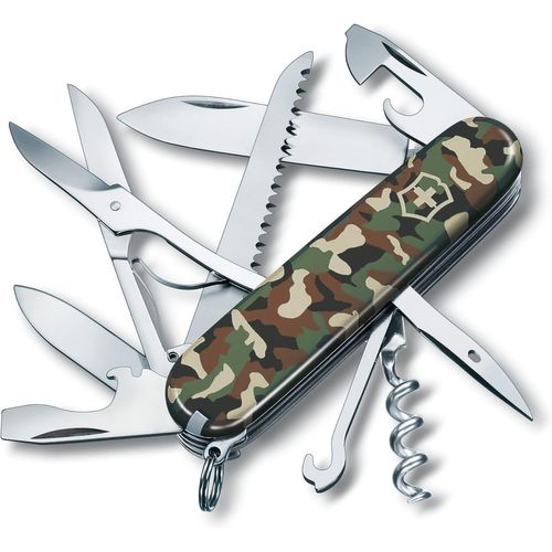 Couteau De Poche Suisse, Lger, Multitool, 15 Fonctions, Tire Bouchon, Grand Lame, Ouvre Boite, Camouflage