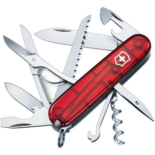 Couteau De Poche Suisse, Multifonction, Lger, 15 Fonctions, Grande Lame, Tire-Bouchon, Ouvre-Botes