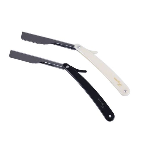 Couteau De Rasage Antique, Pliant Et Droit, En Inox, Pour Homme, Porte-Rasoir Ancien, Compatible Avec Lames Et Rasoir  Poils Et Cheveux, Noir, Instruments De Barbier, En Acier Inoxydable