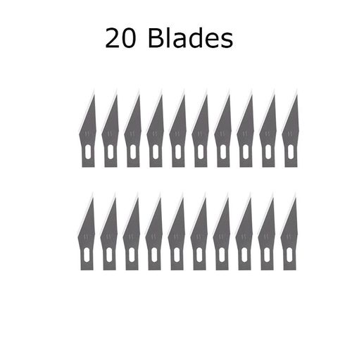 Couteau Utilitaire En Mtal Pour Artisanat,Artisanat De Gravure,Coupe-Papier Opaque,30 Pices,Phrique,Kits De Modles,Carton,Plastique,Tissu,Bois - Type 20pc Pointed Blade