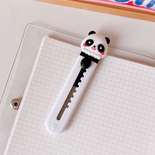 Couteau Utilitaire Mignon Lapin Ours,Mini Ouvre-Bote Portable Kawaii Couteau De Poche Coupe-Papier Ouvre-Enveloppe Fournitures Scolaires Et De Bureau - Type Panda